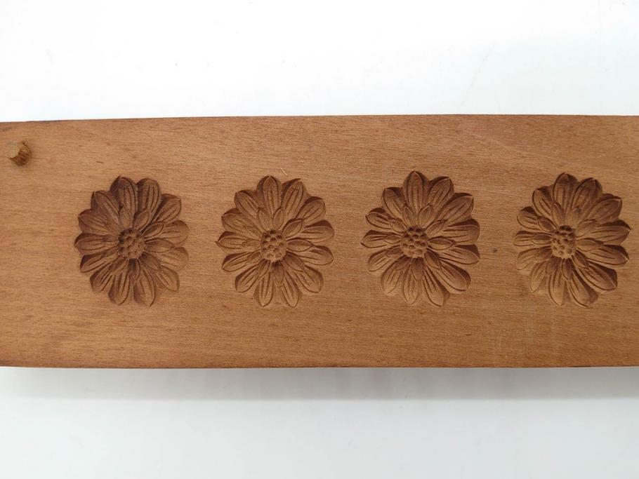 アンティーク雑貨　菓子型12点セット(菓子木型、木製、夢、花、菱形、ひし形、抜き型)(R-074805)