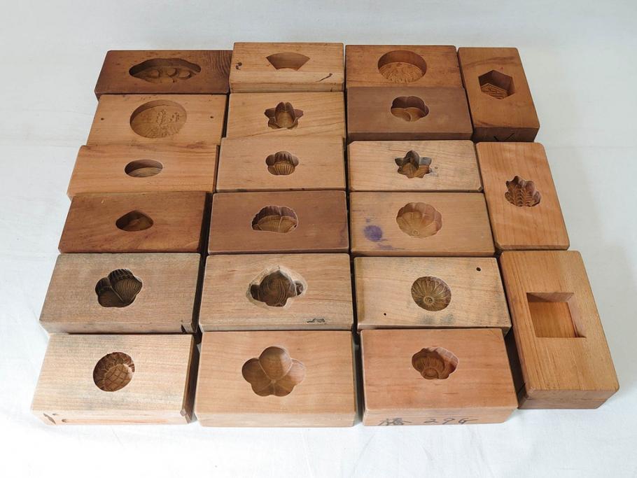 正規店格安106 菓子型 木型 羽子板 和菓子 木製 木彫 落雁 木地 木工、竹工芸