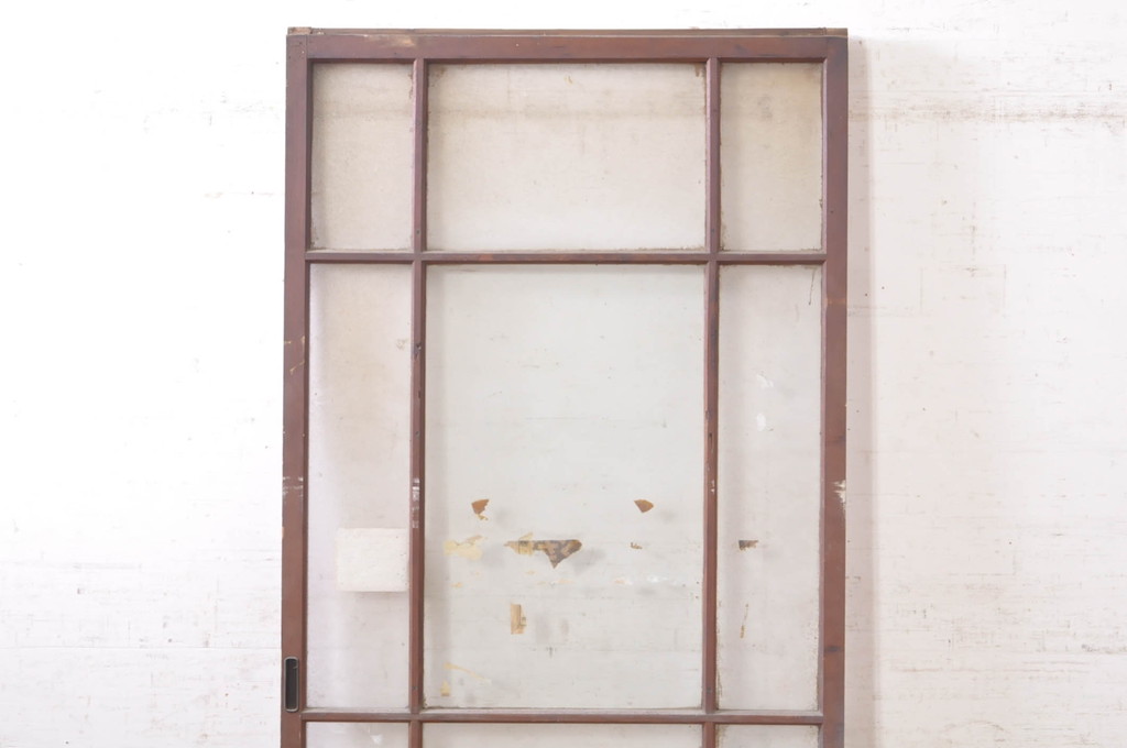 アンティーク建具　レトロな空間づくりにオススメのガラス戸1枚(引き戸)(R-073577)