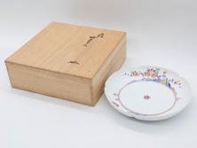古民具・骨董　幕末明治期　味のある絵柄のアンティーク蓋付茶碗2客セット(和食器)(1)