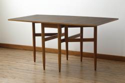 アンティーク家具　イギリスアンティーク　上手物!　オーク材　華やかなバルボスレッグのドローリーフテーブル(エクステンションテーブル、ダイニングテーブル)(R-042908)
