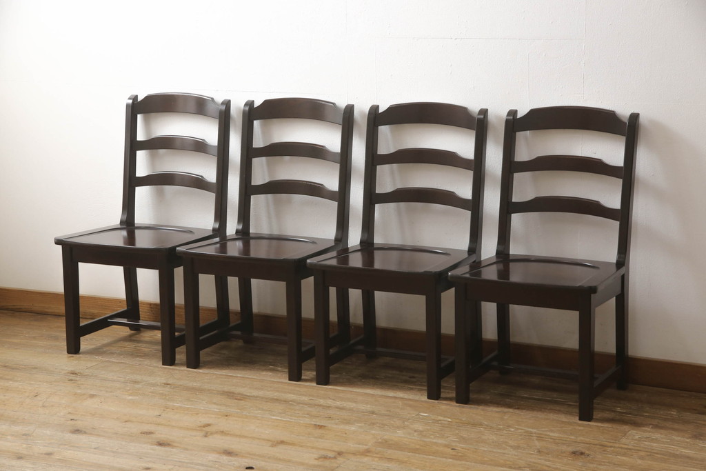 北海道民芸家具(座椅子4脚セット) - 椅子