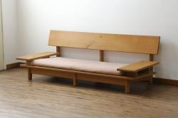 ヴィンテージ家具　北欧ビンテージ　ローズウッド材のシンプルな1人掛けアームソファ(1)