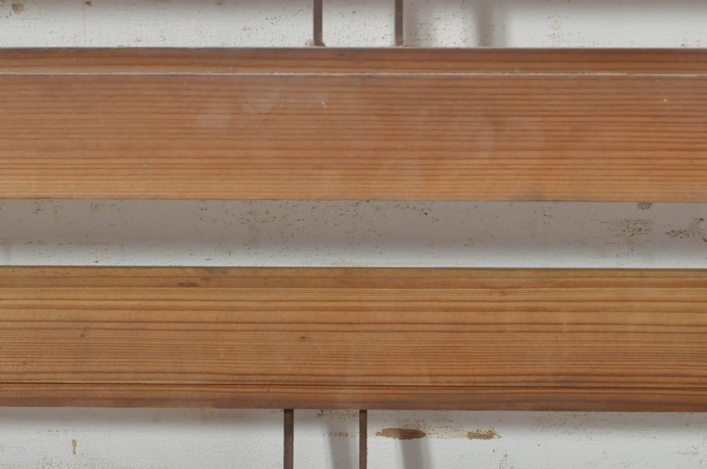 アンティーク建具　細やかに並んだ格子が美しい筬欄間2枚セット(明かり取り、明り取り、オサランマ、おさらんま)(R-073604)