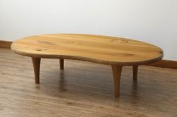 和製アンティーク　大正ロマン　素朴な質感が味わい深い長テーブル(ローテーブル、センターテーブル、座机)(R-068372)