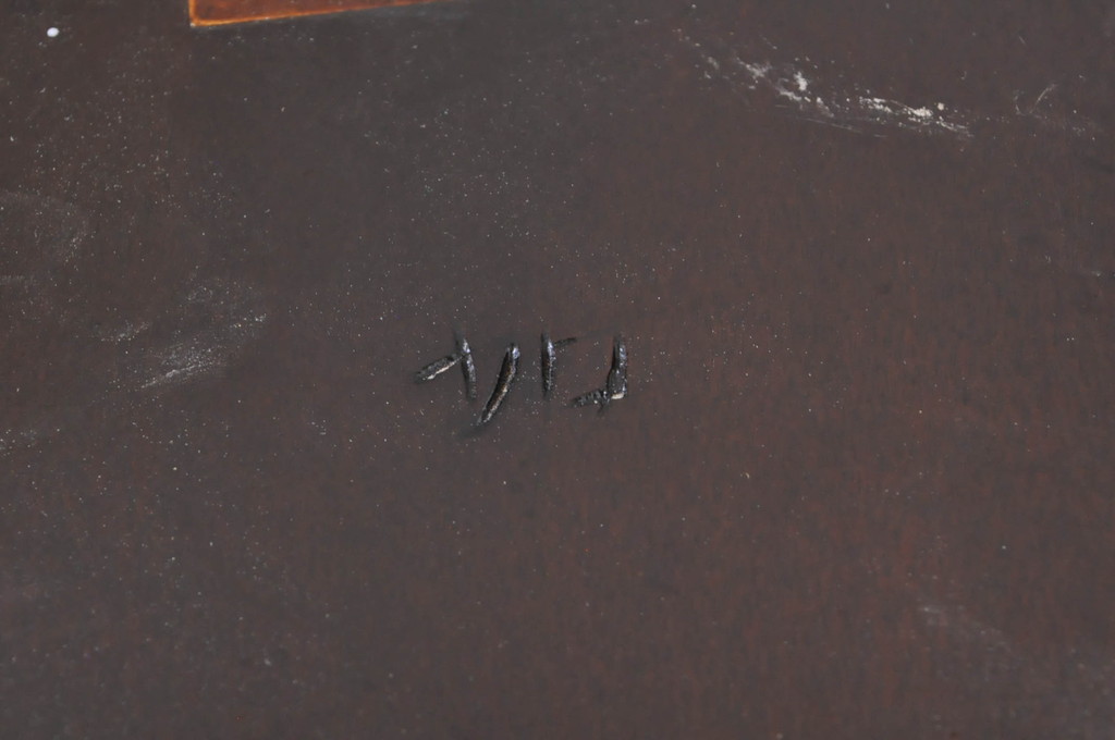 和製ビンテージ　松本民芸家具　#49A型ワイコムチェア　落ち着いた色味と滑らかな質感が美しいダイニングチェア2脚セット(板座チェア、椅子、イス、ヴィンテージ)(定価2脚で約21万)(R-075423)