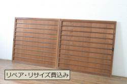 アンティーク建具　イギリス　オーク材製　ミラーと彫刻入りの上品なドア1枚(扉、木製ドア、建具)(R-056192)