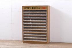 中古　松本民芸家具　G-1型　面取りカップボード(食器棚、本棚)(定価約41万4千円)(3)