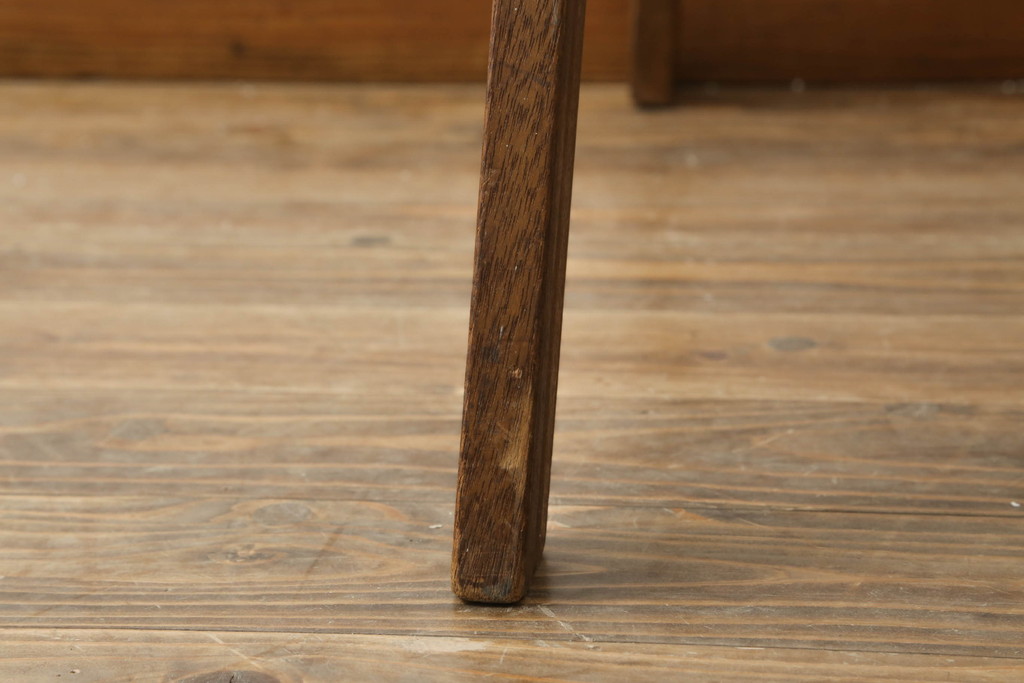 和製アンティーク　ラワン材　味わいのある風合いが魅力の脚立つ(脚立、はしご、梯子、ステップラダー)(R-074936)