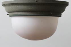 ビンテージ照明　インダストリアルな雰囲気が格好良いアルミ製天井照明(吊り下げ照明、ペンダントライト、電笠)(R-049146)
