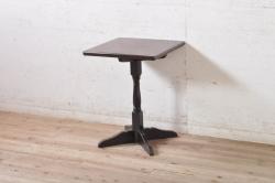 ヴィンテージ家具　フランスビンテージ　パーケット天板　オーク材　猫脚のダイニングテーブル (エクステンションテーブル)(2)