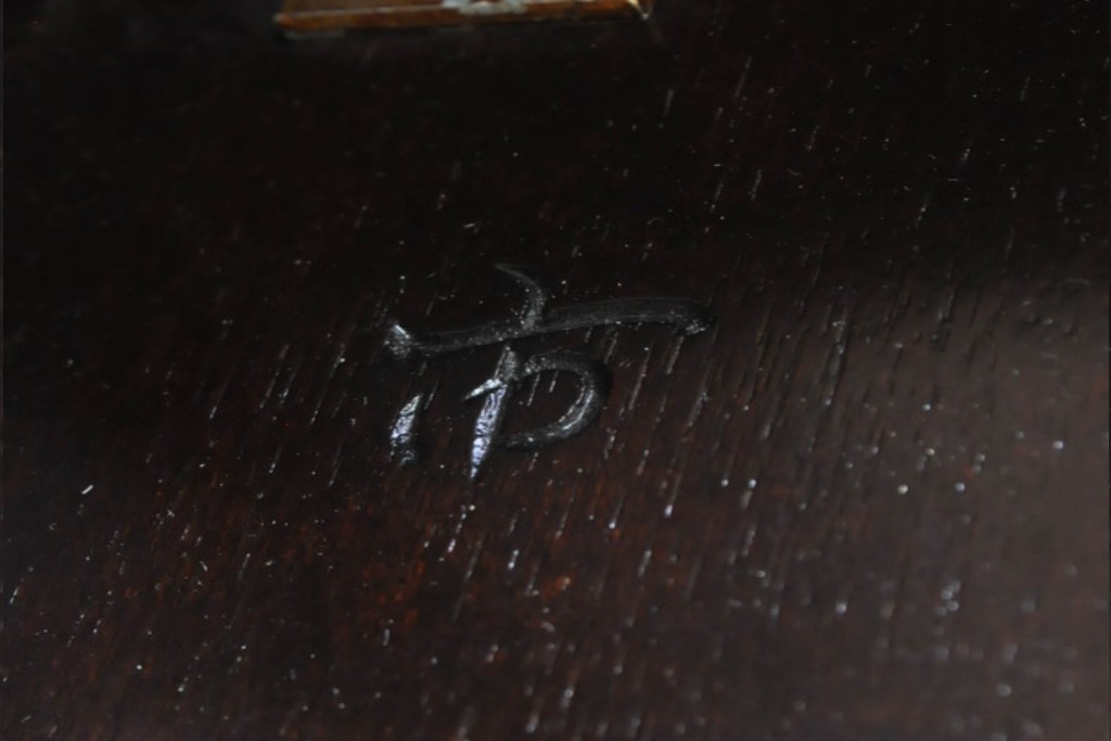 和製ビンテージ　松本民芸家具　塗り直しあり　シックな佇まいがお洒落なサイドテーブル(カフェテーブル、コーヒーテーブル、ヴィンテージ)(R-072683)