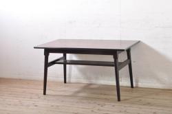 アンティーク家具　アンティーク 古い木製の可愛いサイドテーブル(平机)(2)