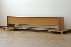 和製ビンテージ　カリモク家具(karimoku)　落ち着いたシックな色合いが魅力の電話台(サイドテーブル、コンソールテーブル、花台、飾り台、収納棚、戸棚、ヴィンテージ)(R-069530)