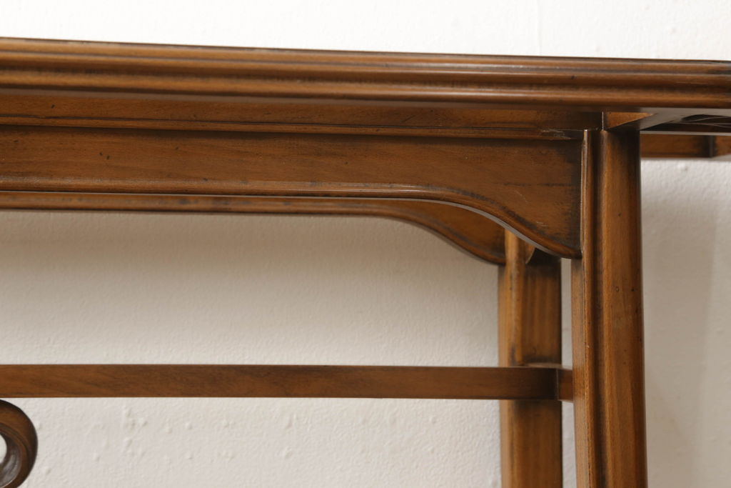 中古　美品　メデア(Medea)　イタリア高級家具　華奢なデザインがエレガントな雰囲気を醸し出すコンソールテーブル(サイドテーブル)(R-058559)