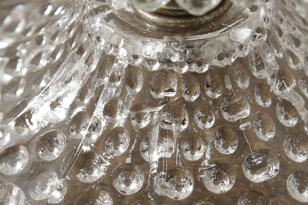アメリカビンテージ　LEVITON(レビトン)社製　支柱のガラスフレームがエレガントな雰囲気を醸し出すテーブルスタンド(卓上照明、テーブルライト、ヴィンテージ)(R-060262)