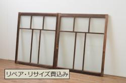 アンティーク建具　欅(ケヤキ)材　懐かしい雰囲気漂う一枚板の板戸窓1枚(引き戸)(R-070918)