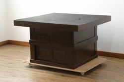 中古　美品　DREXEL HERITAGE(ドレクセルヘリテイジ)　上品な意匠が魅力的なコンソールテーブル(サイドテーブル、作業台、引き出し)(R-057713)
