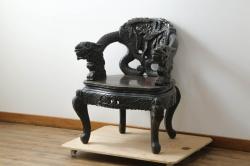 中古　松本民芸家具　花台としても活躍する温もりあふれる三脚スツール(椅子、花台)(R-051704)