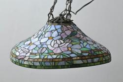 ヴィンテージ照明　フランスビンテージ　フリルシェードが花のようなペンダントライト(天井照明、吊り下げ照明)(R-038478)