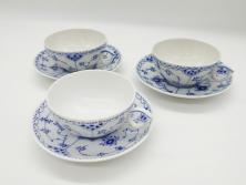 イギリスビンテージ　JAJ　パイレックス　Cottage Rose(コテージ ローズ)シリーズ　ミルクガラスのスープ皿3枚セット(洋食器)(1)