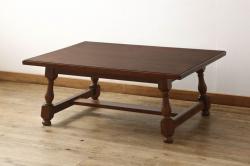 中古　美品　アメリカ高級家具　センチュリー社(CENTURY)　曲線のフォルムがエレガントで美しいセンターテーブル(ローテーブル)(R-054319)