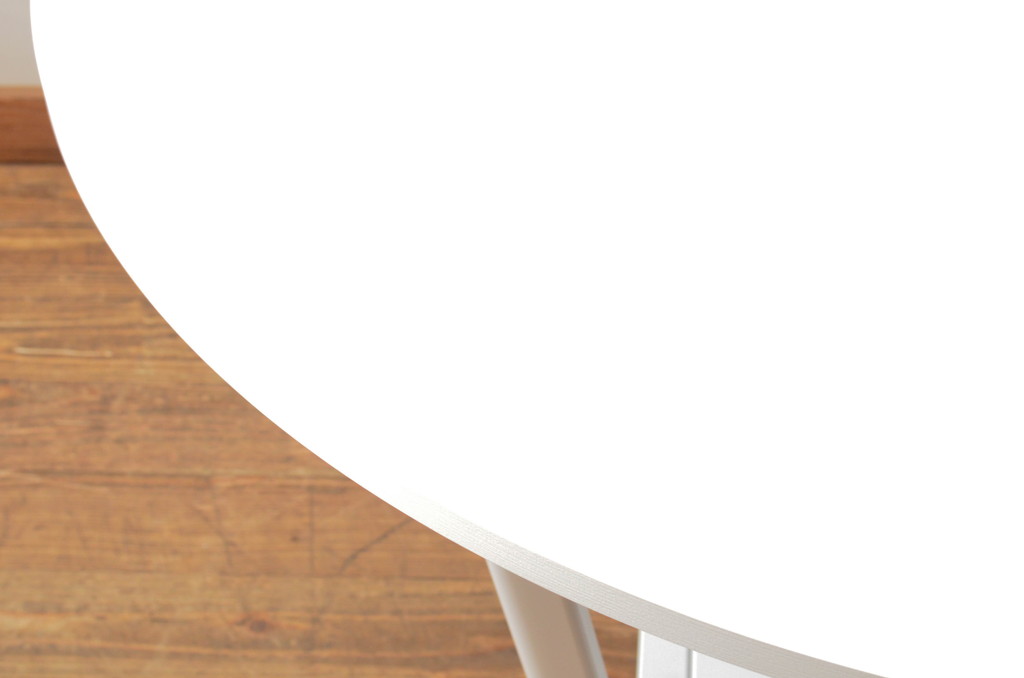 中古　短期展示品　極美品　コクヨ(KOKUYO)　リージョン(Region)　ボックス脚 円形テーブル(LT-RGC12M)　グレインドホワイト　シンプルですっきりとした佇まいが魅力のミーティングテーブル(オフィスデスク、会議テーブル、ラウンドテーブル、丸テーブル、ワークデスク)(定価約15万9千円)(R-066884)