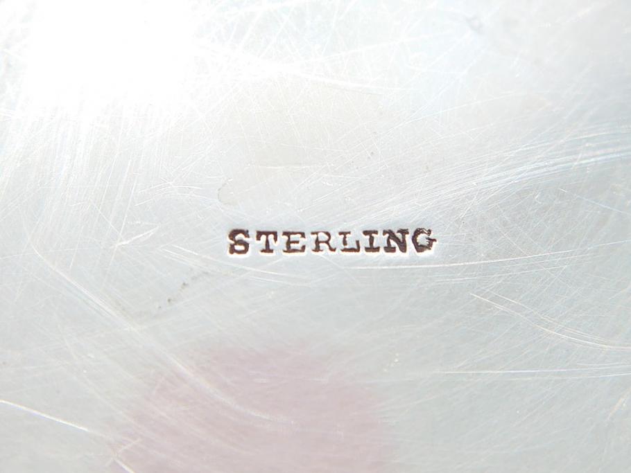 ビンテージ　TIFFANY & CO. STERLING 1012　銀製　蓋つき小物入れ(ヴィンテージ、シルバー、ふた付き小物入れ、マルチケース、ジャー、シュガーポット)(R-063165)