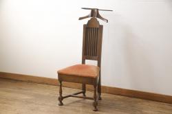 中古　松本民芸家具　#44A型　シックな色合いとクラシカルな佇まいが魅力のウィンザーチェア(ウインザーチェア、アームチェア、板座チェア、ダイニングチェア、椅子、イス)(定価約20万円)(R-063053)