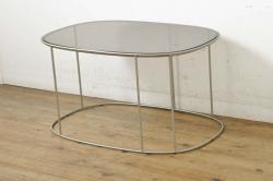 イギリスアンティーク　マホガニー材　小振りなサイズが取り入れやすいハーフムーンサイドテーブル(半月型、半円、コンソールテーブル、花台、飾り台、英国)(R-065835)