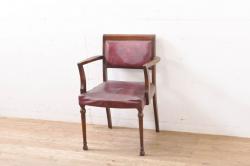 アンティーク家具　イギリスアンティーク　ボビンレッグ　優雅さと格好良さが織り交ざるオーク材製ダイニングチェア(椅子)(2)