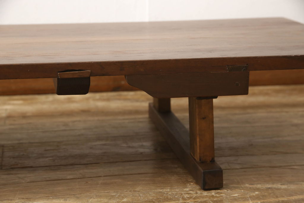 和製アンティーク　昭和初期　もみの木　レトロな雰囲気漂う折り畳み式裁ち板(ローテーブル、作業台、飾り台、陳列台)(R-051320)
