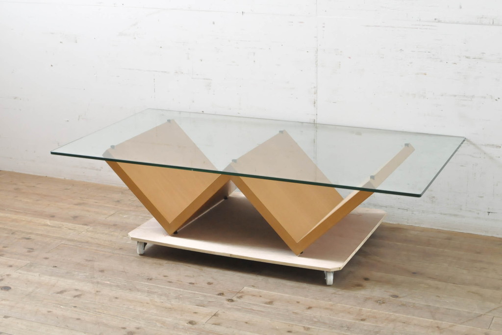 定価20万 Arflex montagna アルフレックス W字型ガラステーブルサイズ