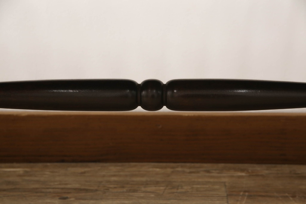 中古　松本民芸家具　♯513型長ウインザーチェア　クラシカルな佇まいのウィンザーベンチ(ウインザーベンチ、長椅子、3人掛けベンチ、ウィンザーチェア)(定価約39万円)(R-064177)