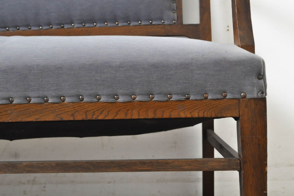 和製アンティーク　栓材　大正ロマンの雰囲気漂う2.5人掛けソファベンチ(2人掛けソファ、3人掛けソファ、ダイニングソファ、長椅子)(R-060316)
