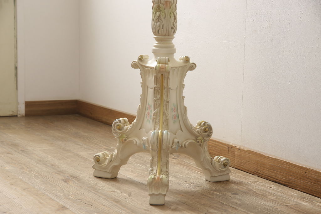中古　美品　SILIK(シリック)　ロココ調　エレガントな佇まいが魅力の引き出し付きサイドテーブル(コンソールテーブル、花台、飾り棚)(定価約39万円)(R-054451)