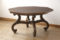 中古　美品　DREXEL HERITAGE(ドレクセルヘリテイジ)　ESPERANTO(エスペラント)　優雅な佇まいが美しいダイニングテーブル(定価約70万円)(エクステンションテーブル、ドローリーフテーブル)(R-053935)