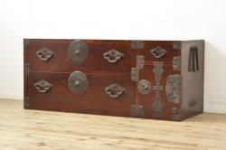 中古　美品　カリモク家具(karimoku)　幅広いインテリアに合わせやすいシンプルモダンな佇まいが魅力のサイドボード(キャビネット、チェスト、引き出し)(定価約16万円)(R-050831)