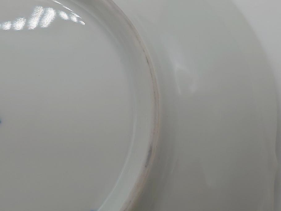 ドイツ　マイセン　Meissen　双剣　シンプルで趣のあるティーカップ&ソーサー(西洋陶磁器、C&S)(R-061796)