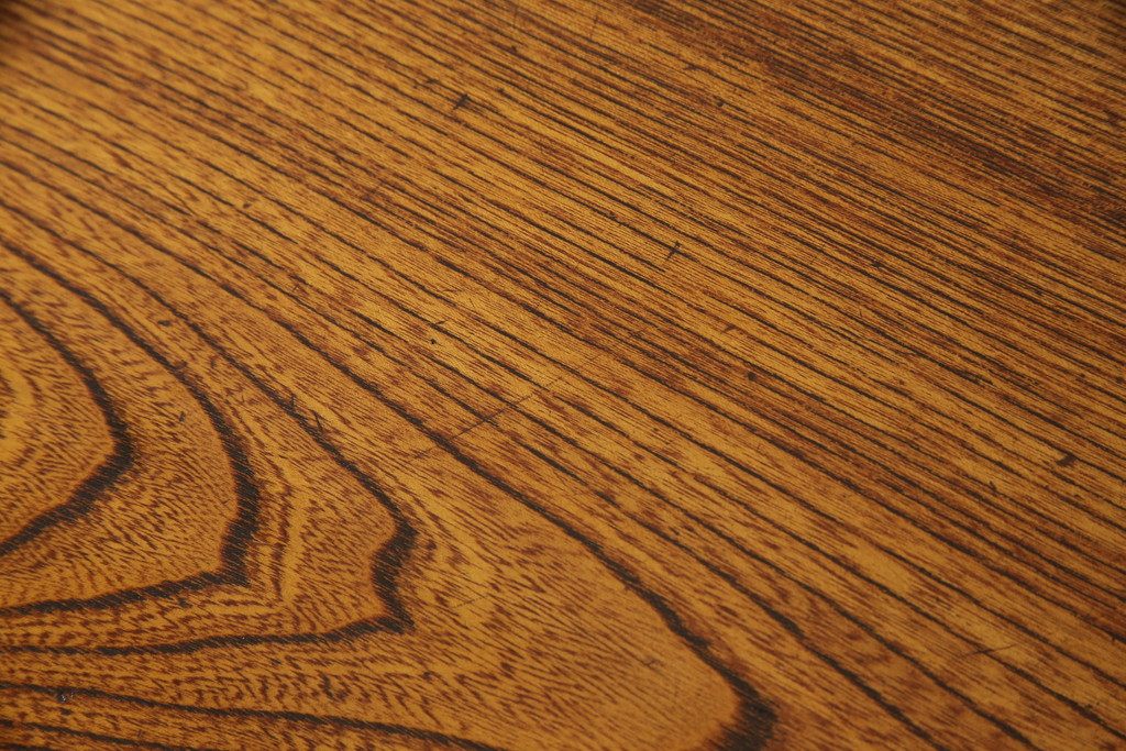 中古　美品　岩手岩泉・純木家具　摺り漆塗り　総欅(ケヤキ)一枚板を贅沢に使用したベンチ(長椅子、椅子、イス、2人掛け、3人掛け)(R-060857)