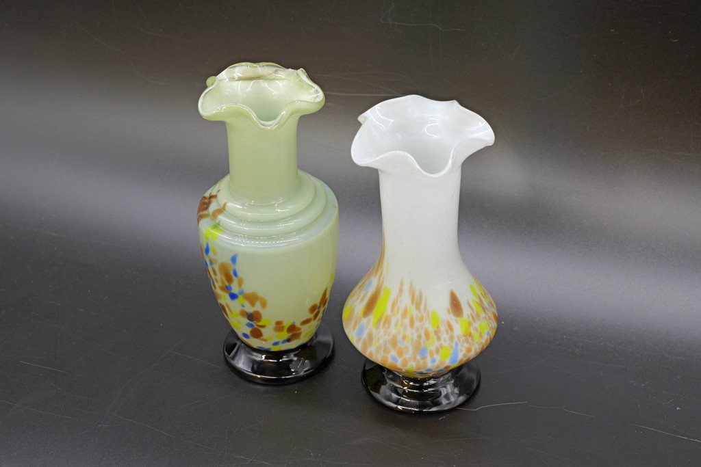 古い牛乳瓶 一輪挿し 花瓶 戦前 ガラス 昭和レトロ - インテリア小物