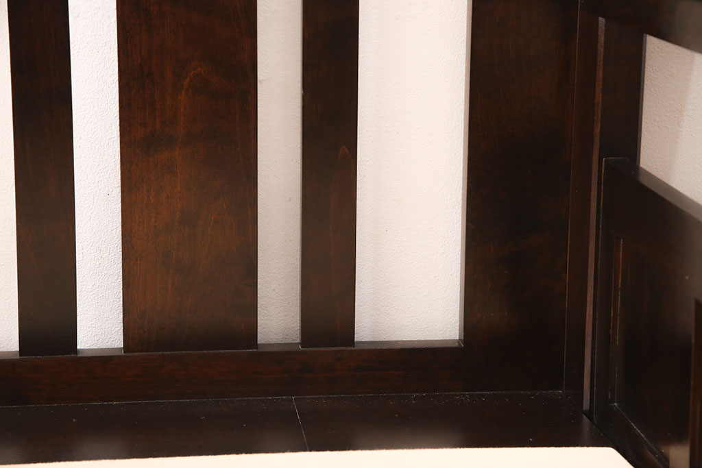 和製ビンテージ　北海道民芸家具　シックな大人空間におすすめの2人掛けソファ(2P、二人掛け、アームソファ、ヴィンテージ)(R-052113)