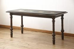 和製ビンテージ　波打つような珍しいデザインが特徴的なサイドテーブル(ナイトテーブル、コンソールテーブル、コーヒーテーブル、飾り台、ヴィンテージ)(R-069532)