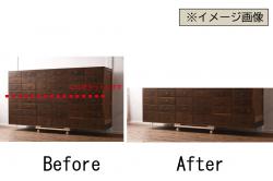 中古　美品　コスガ(KOSUGA FURNITURE)  プロヴァンスシリーズ　パイン材が温かい雰囲気を醸し出すカップボード(食器棚、収納棚、キャビネット)(R-053475)