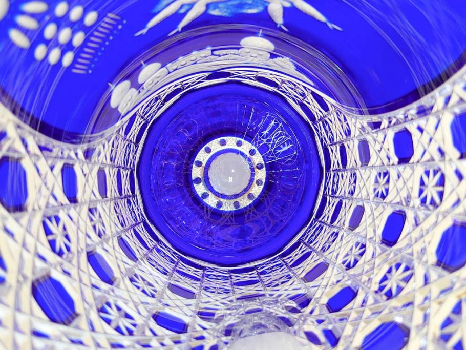 ドイツ　マイセン　Meissen　マイセンクリスタル　アラビアンナイト　美しいデザインが幻想的な空間を演出する花瓶(MEISSENER BLEIKRISTALL、カットガラス、フラワーベース、花器、花入、箱付き)(R-070268)