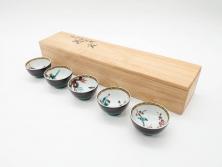 大正〜昭和初期 古い蒔絵の朱塗木製お椀10客