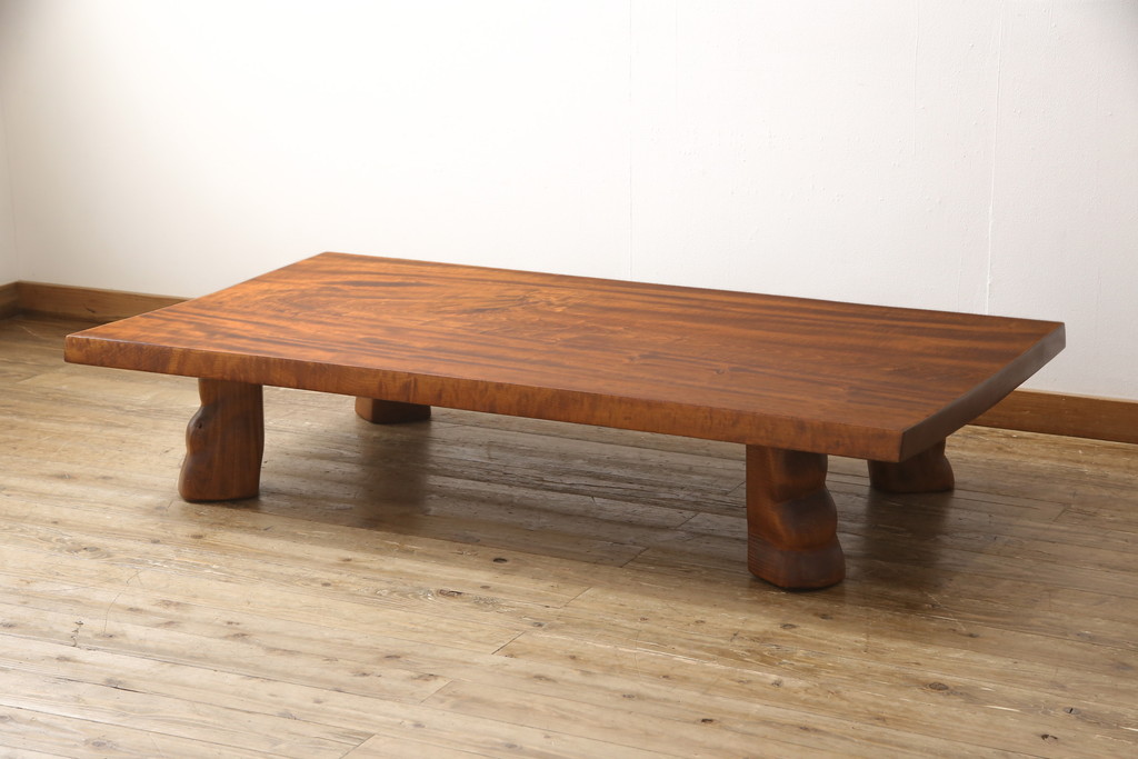 トチノキ 1枚板 テーブル ローテーブル - 座卓/ちゃぶ台