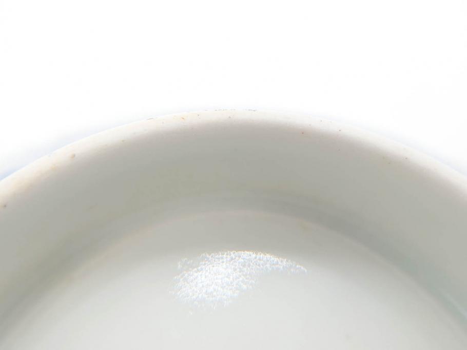 江戸期　古伊万里　金彩　色絵　約12cm　3.8寸　一つ一つ丁寧に絵付けされた豪華な蓋付き茶碗3客セット(獅子、松竹、和食器、三寸八分)(R-070416)