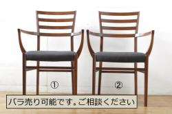 中古　美品　カリモク家具(karimoku)　domani(ドマーニ)　LouisXV(ルイXV)シリーズ　金華山張りのファブリックが高級感をエレガントな雰囲気を高めるダイニングチェア(定価約20万円)(R-050932)