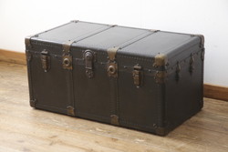 アンティーク雑貨　レトロな魅力が漂うトランク(鞄、カバン、収納、ディスプレイ)(R-042820)